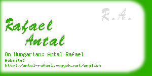 rafael antal business card